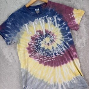 Next Level Women's Tie-Dye Graphic T-Shirt James 4:8 Christian‎ Tee Size Small